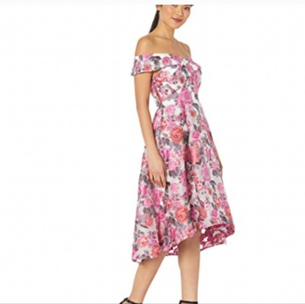 Adrianna Papell Jacquard Midi Dress